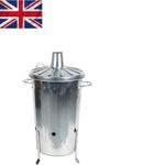 Efficient 18L Garden Incinerator - Complete with Chimney and Lid for Safe Use