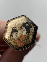 Satsuma Antique Geisha Hatpin hand Painted Japanese Court Shimazu Style 1800s