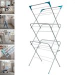 3 TIER CLOTHES DRYER AIRER FOLDABLE LAUNDRY RACK WASHING LINE DRYING HORSE 15M