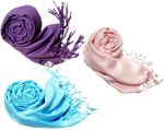 Satin Trendy Shawl Quality Wedding Bridal Bridesmaid Prom Pashmina Scarves - UK