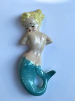 1950's-60's Bathroom Wall Hanging Plaque Ceramic Mermaid