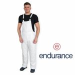 Endurance White Polycotton Bib & Brace Overalls – P &D - VAT Receipt provided