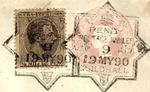 GB SPAIN Mixed Franking 1890 PENNY POST JUBILEE Exhibition Postmark 1d E152a