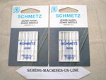 10 SCHMETZ JEAN DOMESTIC SEWING MACHINE NEEDLES 100/16 BERININA/BROTHER/JANOME