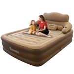 Air Mattress Double Inflatable Built In Elec. Pump Blow Up Air Bed High Raised
