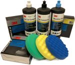 3x 1L 3M Fast Cut + Fine +Machine Polish + 09374+09375+09376 & 3pcs 3M Pads