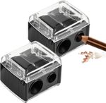 2pk Makeup Pencil Sharpener Duo Double Hole Pencil Eyeliner Lip Eyebrow Tool