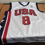 Vintage Reebok Kobe Bryant #8 Team USA Basketball Jersey White Mens Size M
