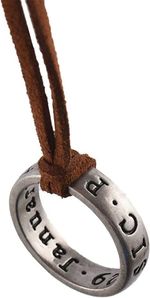 Uncharted 4 Nathan Drake Ring Necklace for Men with Adjustable Leather Cord... 