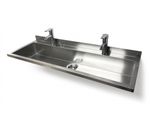SQUID 1200 TROUGH Hand Wash SINK LEVER MIXER TAPS Stainless Steel Wall Mounted