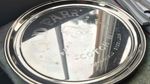 Rare Vintage Old Parr Scotch Whisky Chrome Tray MacDonald Greenlees Bar Pub