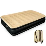DOUBLE INFLATABLE HIGH RAISED AIR BED MATTRESS AIRBED BUILT IN ELECTRIC PUMP