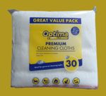 Optima Pro Clean Large 30 White Clothes Pack Super Absorbent Polishing
