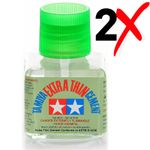 Twin Pack Extra Thin TAMIYA Modelling Plastic Glue Liquid Cement 40ml - Fast ...