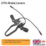 Pair Left & Right Bicycle Brake Levers with 2Pin Julet Connectors