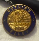Butlins Filey Enamel Badge Pin - Club & Association Holidays Theme