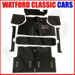 Classic Mini Carpet set 1965 to 2000: 8-Piece,  Black , red or white piping