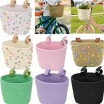 Kids Bike Basket Cotton Rope Lightweight Cargo Rack Bag Cycling Basket Bicycle