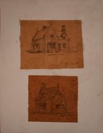 Manfred Lindemann Frommel Jun Architectural Design Cottage Monogram Ink 1878