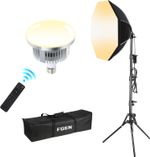 Fgen Photography Lighting Softbox,Octagonal Soft Box Wire Length 300Cm with 60W 
