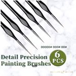 6pcs Fine Detail Art Craft Brushes Hobbyists