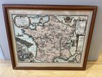 1963 Daniel-Louis Derveaux Fromaiges Et Vignobles French Food & Wine Map Framed