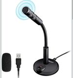 USB Desktop Microphone for PC/Laptop - Podcast, Gaming, Streaming, Zoom, YouTube