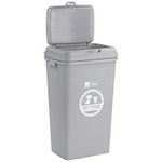 53L Grey Pet Food Container Dog Cat Animal Dry Feed Seed Storage Box Bin