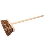 Cleenol Stiff Bristle Wooden Broom Head & Handle - 12in. - 135512WH - Pack of