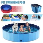 LARGE DOG SWIMMING POOL PET BATHTUB PUPPY FOLDABLE ANIMAL STURDY PADDLING BATH
