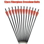 14''/16'' Archery Crossbow Bolts Fiberglass Arrows Hunting 8mm OD Target Arrows
