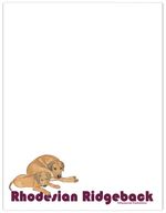 Rhodesian Ridgeback Printable Stationery, Writing Paper, 8.5" x 11" 25 Sheets an