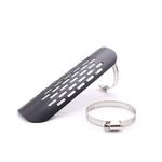 Black Heat Shield Suitable for Cafe Racer Motorcycle Exhausts 32mm - 42mm 