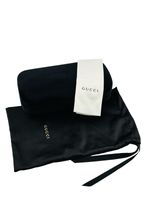 Gucci Black Velvet Extra Large Sunglasses Case Hard Clamshell Authentic New