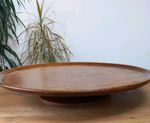 Antique 19th Century  Wooden" Lazy Susan" Turntable With Lipped Edges 40cm D.
