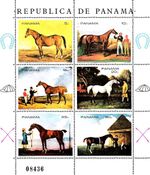 👉 PANAMA 1968 HORSES M/S SC#494 MNH CV$15.00 ANIMALS PAINTINGS