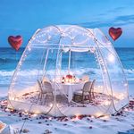 Pop-Up Bubble Tent Zippered Door Transparent Instant Setup Round Dome Tent