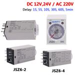 DC 12V/24V AC220V Time Delay Relays 1/5/10/30/60S 5Min JSZ6-2 8PIN, JSZ6-4 14PIN