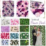 60x40cm Artificial Flower Wall Panel Silk Rose Hydrangea Wedding Backdrop Decor