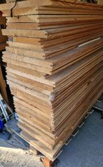 Douglas Fir Solid Planks 35mm thick - 300- 450mm widths - PRICE IS PER SQ METRE