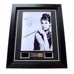 BREAKFAST AT TIFFANYS FILM CELLS AUDREY HEPBURN POSTER SIGNED INCLUDES COA
