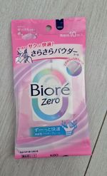 Bioré Zero Unisex Face & Body Powder Wipes (10) - Soap Scent