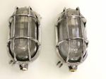 Vintage Aluminum Ship Ceiling/Wall Mount Light | Nautical Style Fixture - Set 2