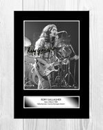 Rory Gallagher 2 A4 reproduction autograph poster with choice of frame