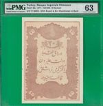 Turkey 20 kurush 1877/AH1295, P49c, graded by PMG *63* w/ small tears, Top@ebay!