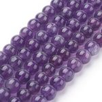 5strands Natural Amethyst Beads Round Indigo 6mm Grade A Gemstone Stone