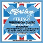 PUERTO RICAN CUATRO STRINGS. OCTAVE STRUNG MEDIUM GAUGE. CLIFFORD ESSEX QUALITY