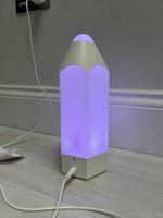 IKEA LED Pencil Night Light for Children, White Plastic, Purple Light, Bedroom