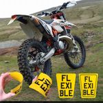 FLEXIPLATE™ FLEXIBLE Small TAPERED SHOW NUMBER PLATE KTM EXC ENDURO MOTORCYCLE