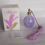 Caithness  lilac swirl Art Glass perfume Bottle & Atomizer Caroline Colin Terris